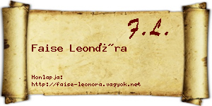Faise Leonóra névjegykártya